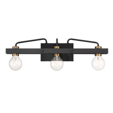 Ravella Three Light Vanity Light by Designers Fountain - 94203-bk