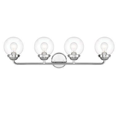 Knoll 4 Light Vanity Fixture by Designers Fountain - 95904-CH