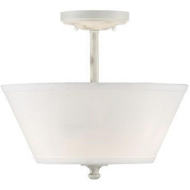 Newport 2 Light Semi Flush Mount 13.5 Inch Wide by Designers Fountain - 94311-CWW