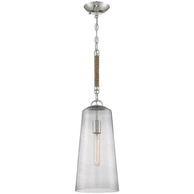 Windrush 1 Light Mini Foyer Chandelier by Designers Fountain - d210m-fy-pn