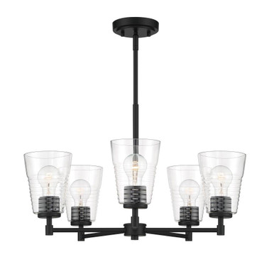 Ingo 5 Up Light Medium Chandelier by Designers Fountain - D230M-5CH-MB