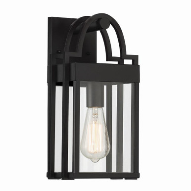 Monroe 1 Light Wall Sconce 14 Inch Tall by Designers Fountain - d240m-7ow-mb