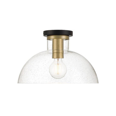 Nova 1 Light Semi Flush Mount 9 Inch and 14 Inch Wide by Designers Fountain - D283M-SF-MB