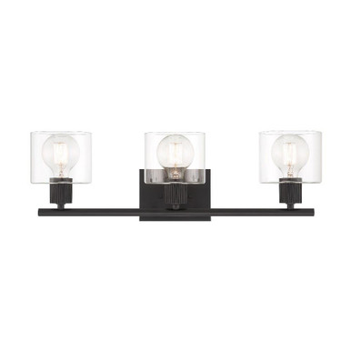 Vibrato 3 Light Bath Vanity 7.5 Inch and 24 Inch Wide by Designers Fountain - D285M-3B-MB
