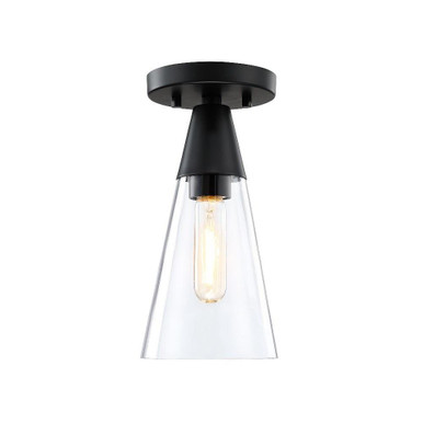 Norro 1 Light Flush Mount 11.25 Inch X 5.5 Inch Wide by Designers Fountain - D290M-5FM-MB