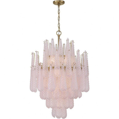 Ollie 16 Light Chandelier 36.75 Inch Tall and 26.25 Inch Wide by Crystorama - OLL-6006-AG