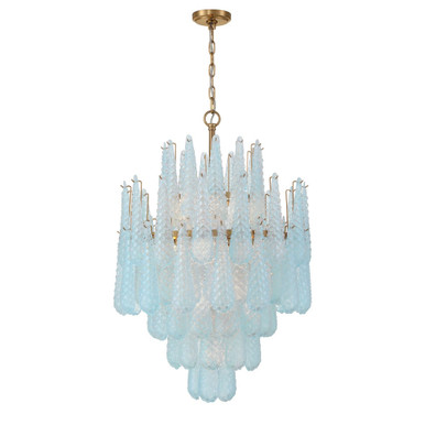 Ollie 16 Light Chandelier 36.75 Inch Tall and 26.25 Inch Wide by Crystorama - OLL-6006-AG