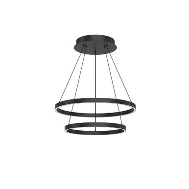 Cerchio 87W LED Chandelier 1.38 Inch Tall and 23.63 Inch Wide by Kuzco - CH87224-BK-UNV-010