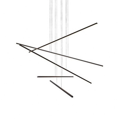 Vega Minor 122W LED Pendant 0.5 Inch Tall and 47.25 Inch Wide by Kuzco - MP18205-BK-UNV-010