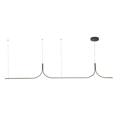 Thread 60W LED Linear Pendant 17 Inch Tall and 1.25 Inch Wide by Kuzco - LP17910-BK-UNV-010