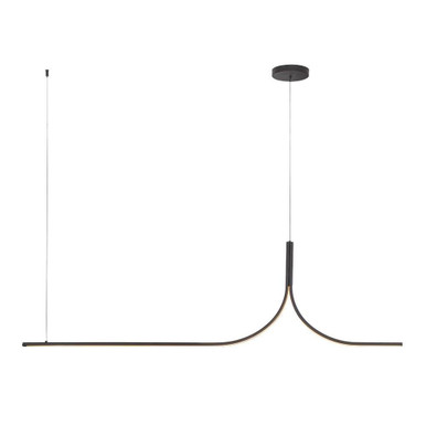 Thread 30W LED Linear Pendant 17 Inch Tall and 1.25 Inch Wide by Kuzco RT - LP17905-BK-UNV-010-RT
