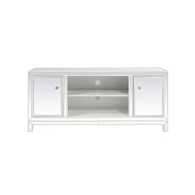 Reflexion Mirrored 18 Inch TV Stand by Elegant Decor - MF701WH