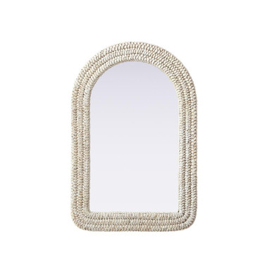 Marlowe Arch Cornhusk Mirror 36 Inch Tall and 24 Inch Wide by Elegant Décor - MR4G2436LN
