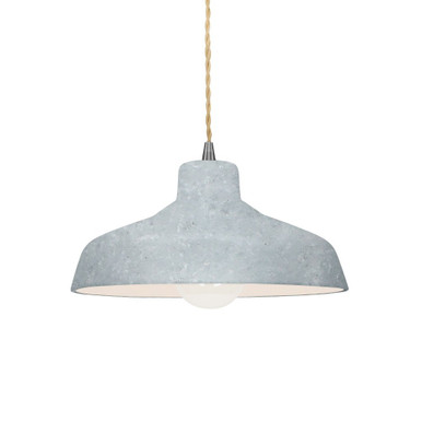 Radiance 1 Light Small Loft Concrete Pendant by Justice Design - CER-6260-CONC