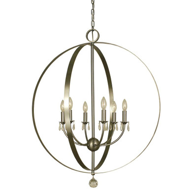 Constellation 6 Light Large Foyer Chandelier by Framburg - 4376