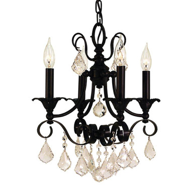 Liebestraum 4 Light Small Chandelier by Framburg 2974BN