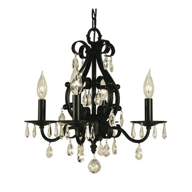 Liebestraum 4 Light Small Chandelier by Framburg 2984BN