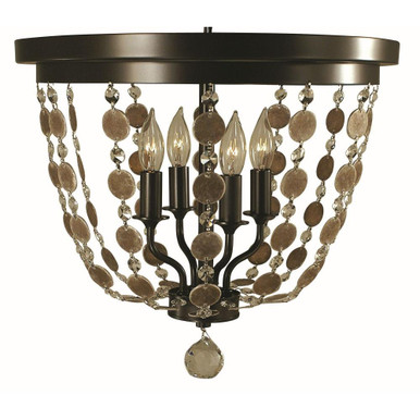 Naomi 4 Light 15 Inch Wide Flush Mount by Framburg - 4481 AB