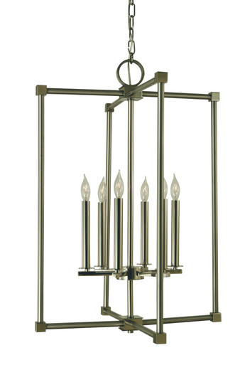 Lexington 6 Light Small Chandelier by Framburg - 4606BN_PN