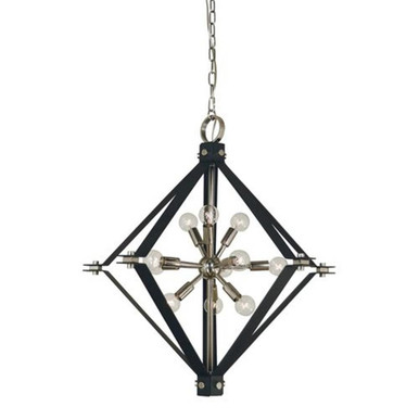 Axis 11 Light Large Chandelier by Framburg - 4818AB_MBLACK
