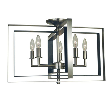 Symmetry 5 Light 22 Inch Wide Semi Flush Mount by Framburg - 4862