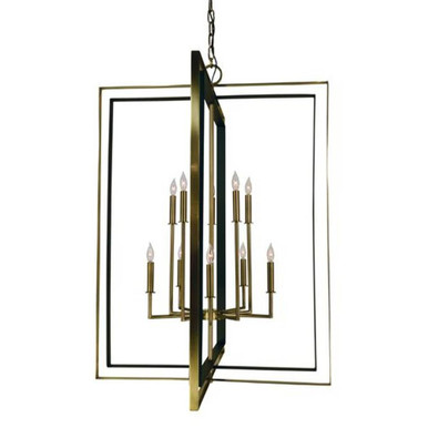 Symmetry 10 Light Large Foyer Chandelier by Framburg - 4868