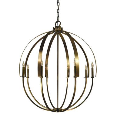 Luna 8 Light Oversized Chandelier by Framburg - 4728AB