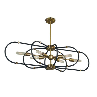 Pulsar 6 Light Oversized Chandelier by Framburg - 5106