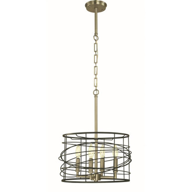 Boca 4 Light Small Chandelier by Framburg - 5614_MBLACK