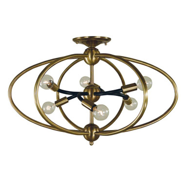 Orbit 6 Light 23 Inch Wide Semi Flush Mount by Framburg - 4947