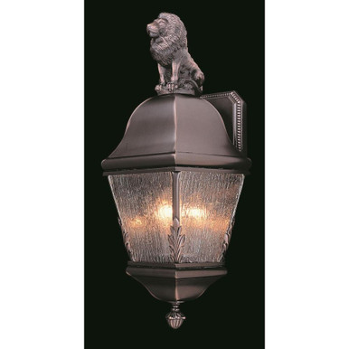 Coeur De Lion 3 Light Outdoor Wall Lantern 21 Inch Tall by Framburg - 9605 IRON