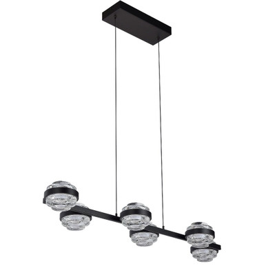 Milano 32.68W 6 LED Linear Chandelier 5.5 x 39.25 Inches Wide by Vonn - VAC3LN336