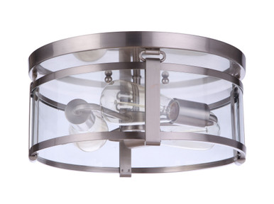 Elliot 3 Light Flush Mount 6.13 Inch Tall and 13 Inch Wide by Craftmade - 55383