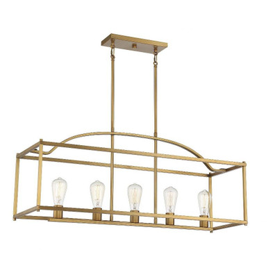 Palladian 5 Light Linear Chandelier by Savoy House - 1-190-5