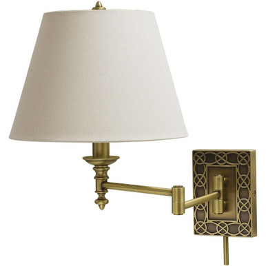 Decorative 1 Light Cone Shade Swing Arm Wall Sconce by House of Troy - WS763