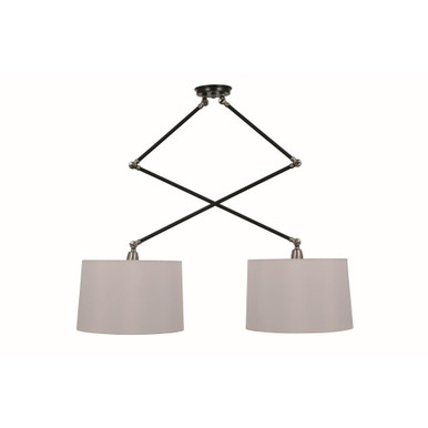 Uptown 2 Light Large Pendant by House Of Troy - UP502-BLK/SN