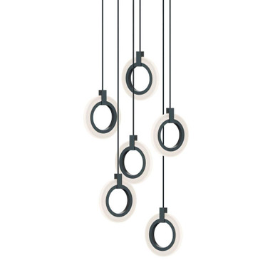 Halo 18W 6 LED Pendant 9 Inch Tall and 18 Inch Wide by AFX - HLOP08LAJUD6