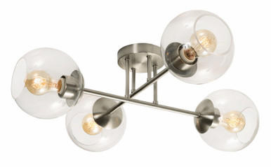 Jamie 4 Light 25 Inch Wide Semi Flush Mount by AFX - JAMC24MB