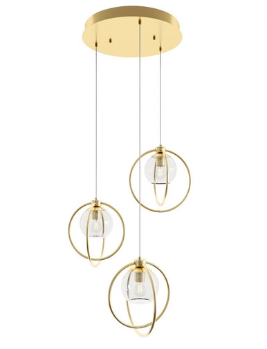 Jamie 3 Light Large Pendant by AFX - JAMP12MBRND3