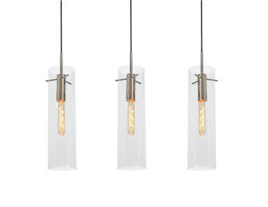 Vista 3 Light Pendant 17 Inch Tall and 36 Inch Wide by AFX - VSAP05MBLNR3