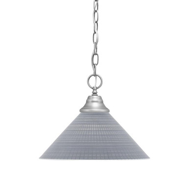 1 Light Medium Chain Hung Pendant 12 Inch Wide by Toltec - 10-12