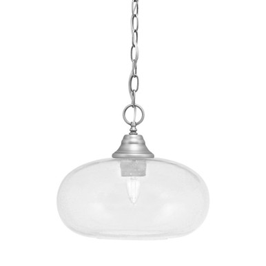 1 Light Medium Chain Hung Pendant 13 Inch Wide by Toltec - 10-13