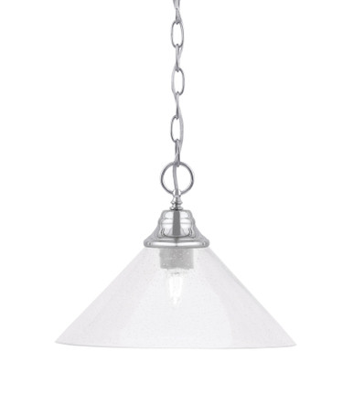 1 Light Medium Chain Hung Pendant 10 Inch Tall by Toltec - 10-30