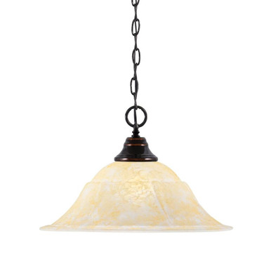 Any 1 Light Steel Large Pendant 16 Inch Wide by Toltec - 10-16-1025-