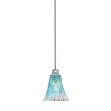 Edge 1 Light Mini Stem Hung Pendant 7.5 Inch Tall by Toltec - 1151-5.5-7.5