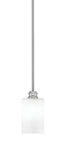 Edge 1 Light Square Glass Mini Stem Hung Pendant 7.75 Inch Tall by Toltec - 1151-4-7.75