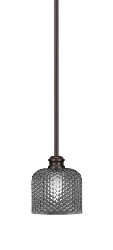 Edge 1 Light Small Stem Hung Pendant 6.25 Inch Tall by Toltec - 1151-6-6.25
