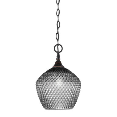 1 Light Chain Hung Mini Pendant 13 x 9 Inch by Toltec 11-BC-4922