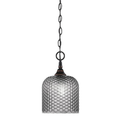 1 Light Chain Hung Mini Pendant 12 x 7 Inch by Toltec 11-BC-4912
