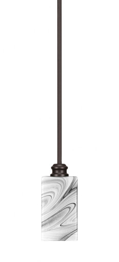 Edge 1 Light Mini Stem Hung Pendant 7.75 Inch Tall by Toltec - 1151-3.5